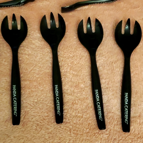 Lot 7 Panda Express chinese restaurant cartering plastic serving spoon + 3 tongs - Picture 4 of 4